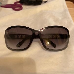 Moschino Black Sunglasses with Pearl & Crystal Sides